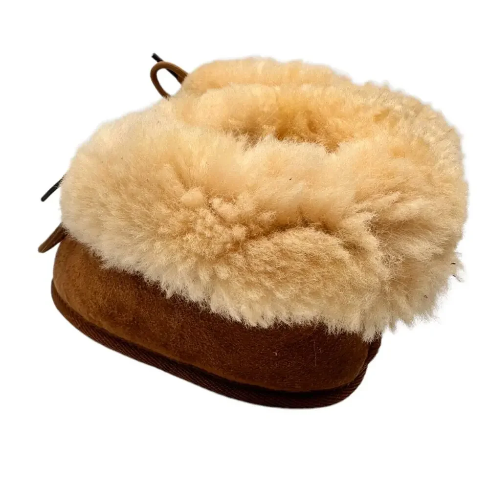 RJS Fuzzies Baby Sz: L 6-7 Sheepskin Leather Comfort Slip On booties boots